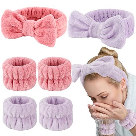 Bad Accessoires, Wash Face, Spa Headband, Skin Care Spa, Hair Accessories Set, Velvet Headband, Winter Hairstyles, Wristbands, Cute Bows