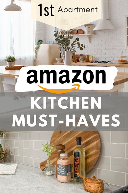 First Kitchen Essentials, Must Haves For Kitchen, Organizing Small Kitchens, Home Must Haves Amazon, New Apartment Amazon Must Haves, Amazon Essentials Home, Amazon Home Products, First Home Kitchen Essentials, New Apartment Must Haves