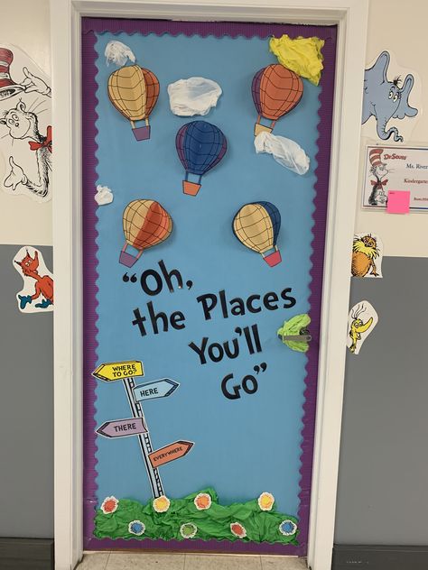 Oh The Places You'll Go Bulletin Board Classroom Door Decorating, Dr Suess Oh The Places Youll Go, Oh The Places You’ll Go Classroom Door, Oh The Places You Will Go Door Ideas, Oh The Places Youll Go Door Decorating, Oh The Places Youll Go Bulletin Boards, Oh The Places You’ll Go Door Decoration, All The Places You Will Go Dr Seuss, Dr Suess Bulletin Board Ideas Toddlers