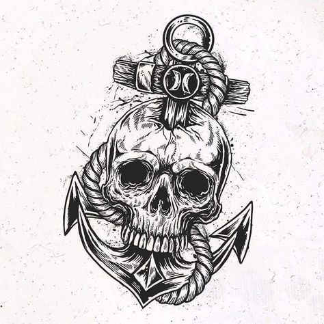 •FURIOUS F/CKING DESIGN• Details my design "Anchor and Skull" for brand @hurley . Detalhes do meu design "Anchor and Skull" para essa marca… Venom Stitch, New School Skull, Pirate Skull Tattoos, Anchor Drawings, Candy Skull Tattoo, Key Tattoo Designs, Anchor Tattoo Design, Brand Apparel, Pirate Tattoo