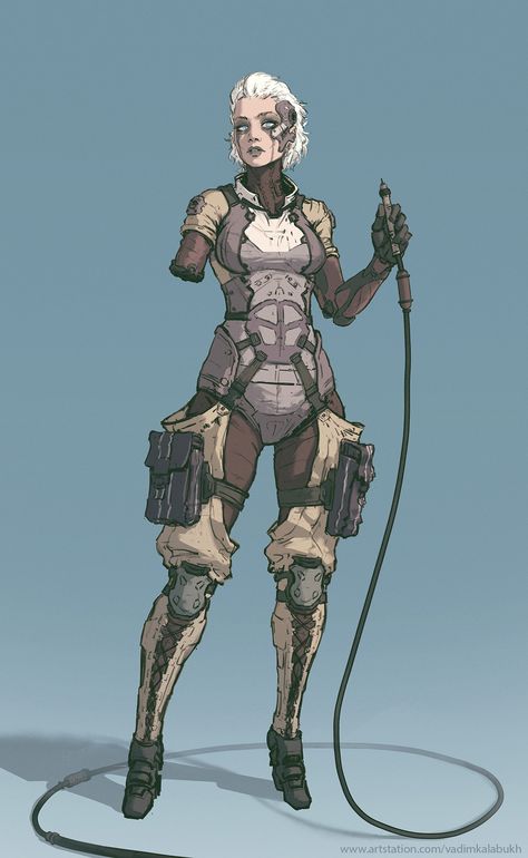 ArtStation - random character 01, Vadim Kalabukh Character Design Sci Fi, Futuristic Concept Art, Concept Art Character Design, Style Cyberpunk, Futuristic Concept, Sci Fi Character Design, Random Character, Art Character Design, 8bit Art