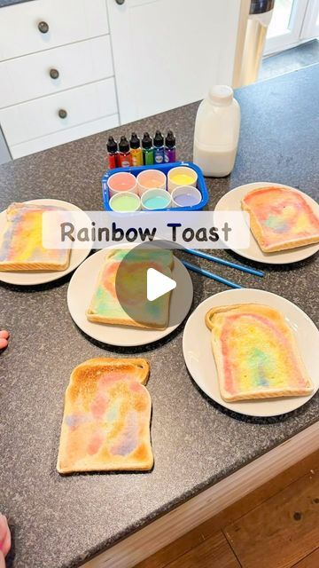 Colour Mixing Eyfs, Rainbow Toast, Baby Food Guide, Cows Milk, Toddler Painting, Teacher Rainbow, Nursery Activities, Toddler Sensory, Baby Painting