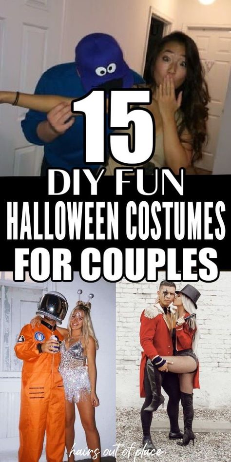 Happy Halloween to you and your BOO thang. It’s that time of the year to find your best Halloween couple costume and go out with a bang this Halloween. This post is full of the absolute best, spooky, sexy, creative, and easy costumes for your couple’s Halloween costumes! Last Minute Cheap Halloween Costumes, Hot Last Minute Halloween Costumes Couple, Couple Costume Ideas Unique Diy, Bf And Gf Halloween Costumes, Easy Diy Couples Costumes, Clever Couples Halloween Costumes, Homemade Couples Costumes, Last Minute Couples Costumes, Couple Costume Ideas