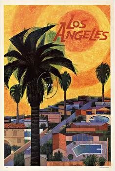 Vintage Los Angeles Poster, Los Angeles Travel Poster, Los Angeles Poster, Channel Islands National Park, Los Angeles Travel, Travel Ads, Vintage Los Angeles, City Of Angels, Hollywood Walk Of Fame