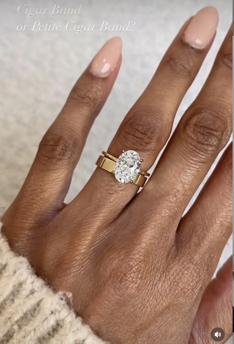 Chunky Engagement Rings, Gold Band Engagement Rings, Fat Fingers, Vintage Inspired Engagement Rings, Bridal Jewels, Ring Inspo, Cute Engagement Rings, Future Engagement Rings, Oval Diamond Engagement