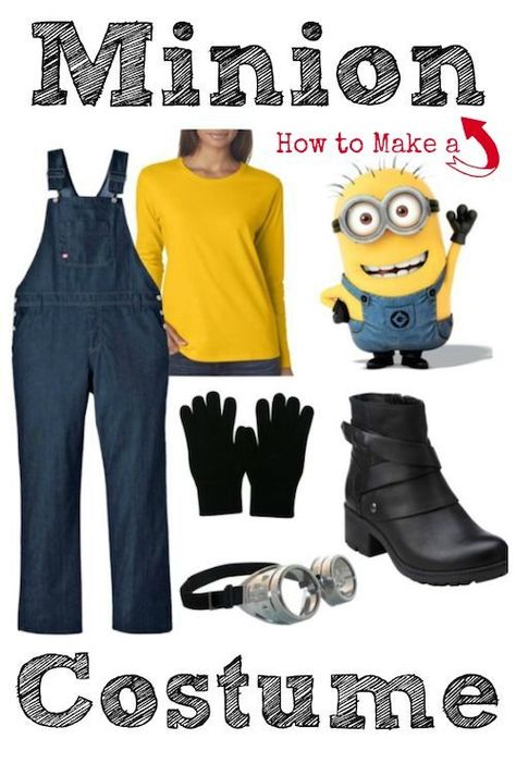 DIY Adult Halloween Costumes Adult Minion Costume, Costume Minion, Minion Diy, Diy Minion Costume, Adult Costumes Diy, Diy Adult Halloween Costumes, Homemade Minion Costumes, Diy Costumes Kids Boys, Minion Outfit