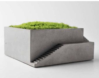 Handmade Concrete Architectural Square Succulent Planter, Plant Pot, Flower Pot, Cement pot, Cement planter, Cement succulent pot Concrete Planter Boxes, Square Building, Cactus Planter, Concrete Planter, Cement Pots, Cement Planters, Concrete Molds, Concrete Pots, Planter Box