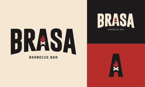 Bbq Logo Design Ideas, Charcoal Grill Steak, Grill Logo Design, Grill Branding, Bbq Grill Logo, Restaurant Logo Ideas, Steak Logo, Barbecue Logo, Meat Logo