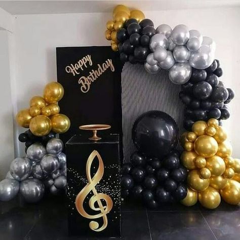 Ideas para una Bukifiesta | Fiesta temática de Marco Antonio Solis El Buki Music Party Ideas, Festa Rock Roll, Music Party Decorations, 50th Birthday Balloons, Music Birthday Party, Music Theme Birthday, Baby Shower Balloon Arch, Deco Ballon, 50th Birthday Decorations