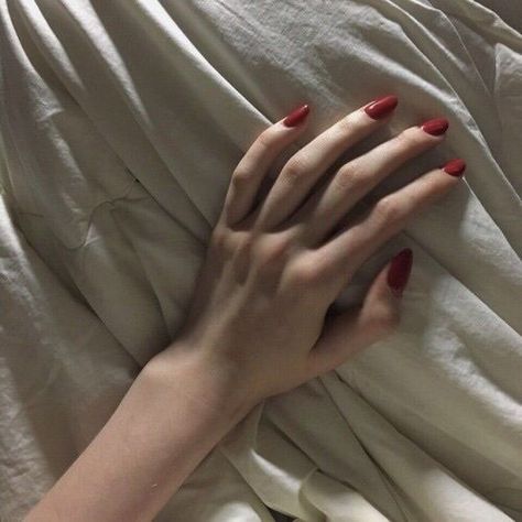 Red Nails Aesthetic, Red Fingernails, Nemuri Kayama, Nails Aesthetic, Red Nail Polish, Red Nail, Red Lipstick, Valentine's Day Nails, Valentines Nails