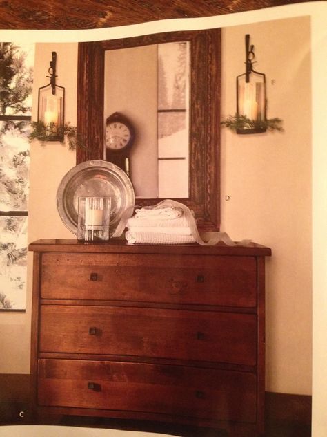 Simple Vertical Mirror, Mirror Candle, Dresser As Nightstand, Antique Dresser, Home Style, Candle Sconces, Future House, My Home, Home Sweet Home