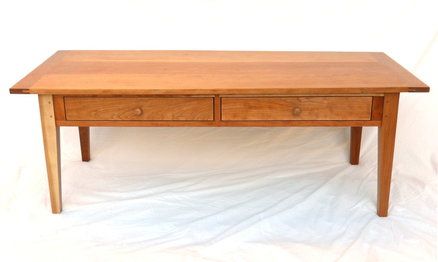 Shaker Coffee Table with Two Drawers - by barringerfurniture @ LumberJocks.com ~ woodworking community Unique Bird Baths, Lattice Patio, Coffee Table With Drawers, Shelf Furniture, Brown Kitchens, Large Wall Mirror, Coffee Table Styling, Amish Furniture, Living Room Mirrors