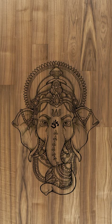 Ganesha Artwork, Paintings Beautiful, Ganesha Drawing, Ganesh Art Paintings, Android Wallpaper Dark, Lord Wallpapers, Shiva Lord, Ganesh Wallpaper, Ganesh Art