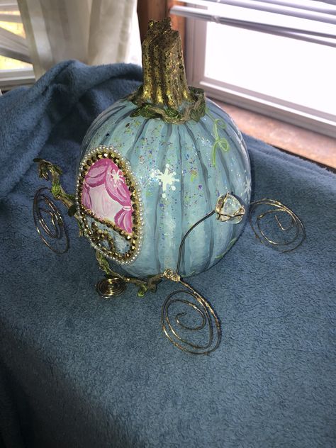 Cinderella pumpkin carriage Cinderella’s Carriage Pumpkin, Cinderella's Carriage Pumpkin, Carriage Pumpkin Decorating, Cinderella Carriage Pumpkin Decorating, Cinderella Pumpkin Carriage Painting, Cinderella Pumpkin Decorating, Cinderella Pumpkin Carriage Diy, Princess Pumpkin Decorating, Cinderella Pumpkin Painting