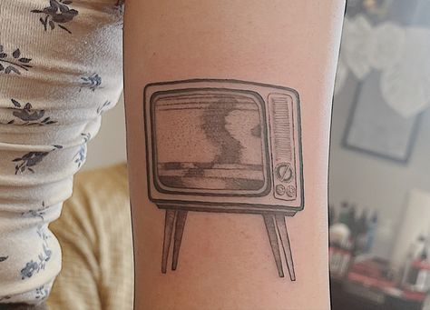 Static Tv Tattoo, Television Tattoo, Static Tattoo, Tv Tattoo, Tv Static, Tatting, Tattoos, Tv