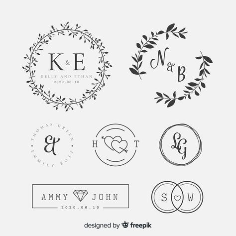 Wedding Lettering, Wedding Monograms, Wedding Invitation Vector, Wedding Logo Monogram, Wedding Logo Design, Floral Border Design, Wedding Stamp, Seal Design, Wedding Logos