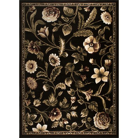 Floral Area Rug, Rug Black, Area Rug Collections, Buy Home, Floral Area Rugs, Black Area Rugs, Laurel Foundry Modern Farmhouse, Rectangular Rugs, Stain Resistant Fabric