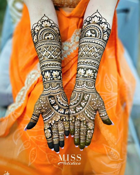 Beautiful bridal henna Incorporated with cute elephants 🐘 and lotuses 🪷 Bridal Mehndi Elephant, Bridal Henna Elephant, Hand Alta Design, Mehendi Designs With Elephant, Mehendi Designs For Hands Elephant, Lotus Mehendi Designs For Hands, Bridal Henna Designs Indian Weddings, Elephant Mehendi Design, Best Bridal Mehendi Designs