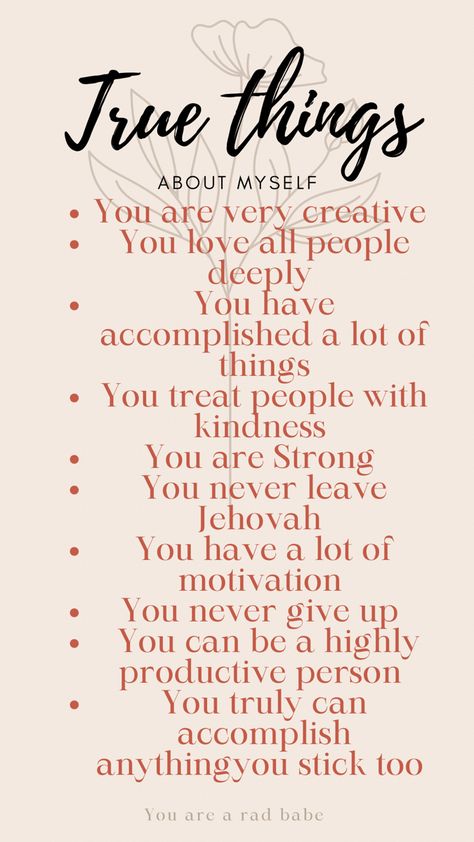 Things I Like About Myself, About Myself, Treat People With Kindness, You Are Strong, Never Give Up, My Pictures, Affirmations, 10 Things