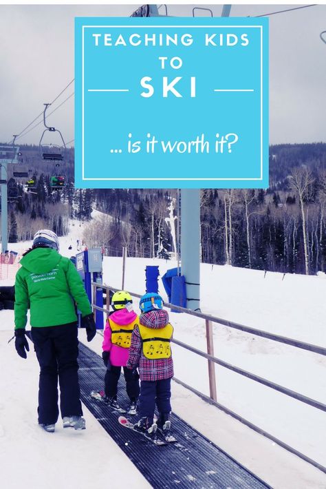 Is teaching your kids to ski worth it? My dilemma on Colorado skiing, the expense as a family, and why I want my kids to know how to ski, even thought I don't love it. Kids Skiing, Family Ski Vacation, Ski School, Family Ski Trip, Skiing Lessons, Ski Instructor, Ski Family, Kids Skis, Ski Vacation