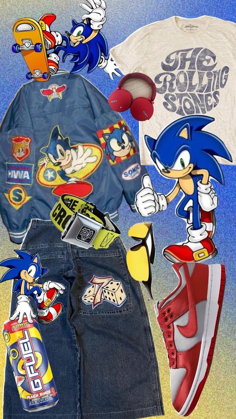 sonic blue yellow outfit Blue Yellow Outfit, Sonic Shoes, Sonic Blue, Alt Outfits, Funky Outfits, Diy Fashion Clothing, Scene Kids, Outfit Inspo Casual, Yellow Outfit