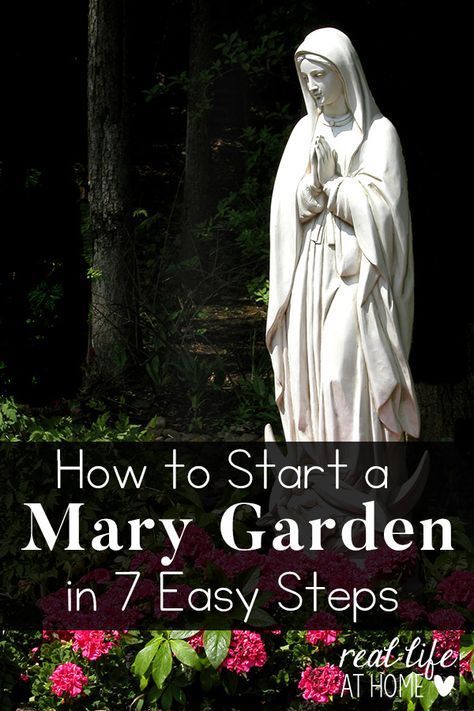 Tips and resources to help you create your own Mary Garden at home or at your parish. | Real Life at Home Marian Garden, Mary Garden, Garden At Home, Prayer Garden, Tattoo Plant, Sacred Garden, Meditation Garden, Mary Statue, Starting A Garden