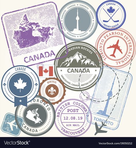 Canada Tattoo, Travel Stamps, Travel Stamp, Heart Stamp, Montreal Canada, Travel Scrapbook, Travel Tattoo, Canada Travel, Memory Books