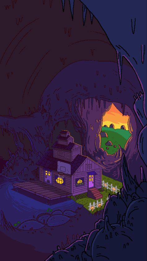 Adventure Time Marceline House, Marceline's House Adventure Time, Cute Adventure Time Wallpapers, Marceline Phone Wallpaper, Adventure Time Art Marceline, Adventure Time Fall Wallpaper, Adventure Time Phone Background, Adventure Time Prints, Adventure Time Art Wallpaper