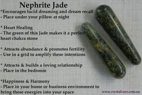 Nephrite Jade Nephrite Jade Meaning, Leo Birthstone, Crystal Power, Crystal Guide, Jade Crystal, Crystals Healing Properties, Spiritual Crystals, Crystals Healing, Crystal Therapy