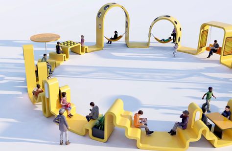 Fun Rings, Ages And Stages, Playful Learning, Mental Development, Public Space Design, Station Service, Stainless Steel Sheet, Playground Design, Urban Furniture