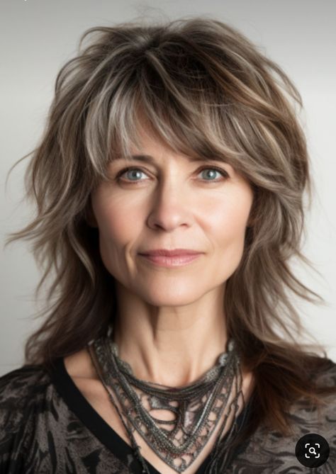 Shaggy Mullet, Medium Shaggy Hairstyles, Mullet Hair, Rocker Hair, Shaggy Short Hair, Layered Haircuts For Medium Hair, Shag Hairstyles, Haircuts For Medium Hair, Jane Fonda