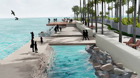 Beach Urban Design, Port Design Architecture, Jetty Design Architecture, Waterfront Landscape Design, Jetty Design, Waterfront Park Design, Harbour Architecture, Waterfront Architecture Concept, Beach Planning