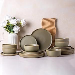 Dishes Sets Boho, Claremont House, Tastemade Videos, Plates And Bowls Set, Stoneware Dinnerware Sets, Stoneware Dinnerware, Dish Sets, Amazon Home, Ceramic Plates