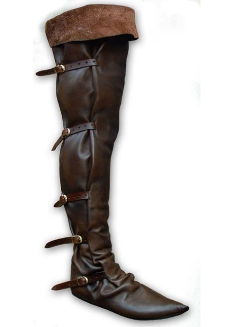 Lannister Fashion, Armor Boots, Medieval Boots, Long Leather Boots, Boots Long, Soft Leather Boots, Medieval Clothes, Thigh Boots, Leather Armor