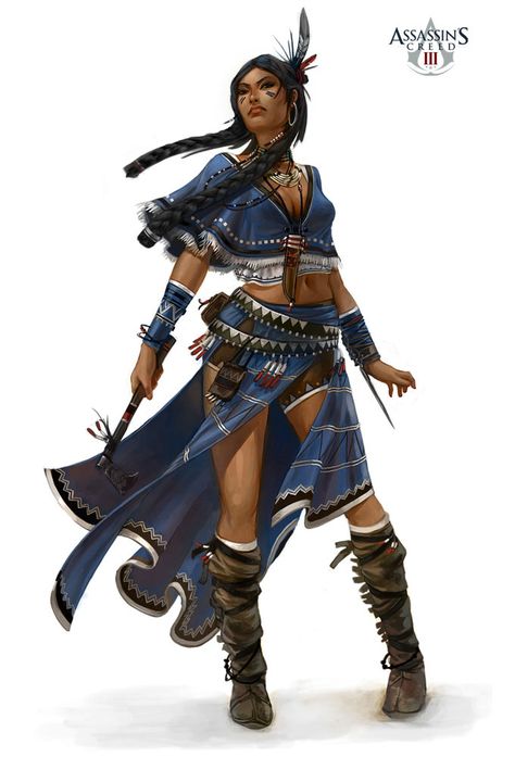 Female Assassin, Heroic Fantasy, Dungeons And Dragons Characters, Native Style, Poses References, Warrior Princess, Arte Fantasy, Female Character Design, Assassins Creed