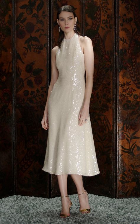 Women's Markarian Fall/winter 2023 Collection | Moda Operandi Sequin Halter Dress, Fashion Moodboard, Sequin Halter, 30s Fashion, The Cosmos, Theme Ideas, Fantasy Fashion, Wedding Theme, Traditional Dresses