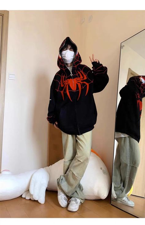 Spidar Man, 2000 Nostalgia, Spiderman Hoodie, Matching Hoodies For Couples, Couple Hoodies, Hippie Style Clothing, Stylish Couple, Y2k Hoodie, Blast From The Past