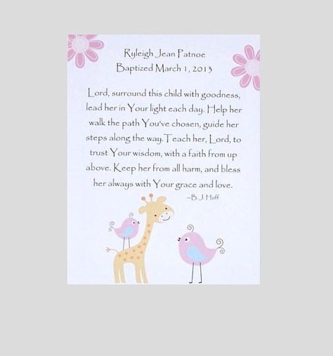 Catholic Baptism Quotes For Babies by @quotesgram Baptism Quotes, Baby Girl Baptism Gift, Baby Dedication Party, Baptism Reception, Baby Baptism Gifts, Catholic Baptism, Prayer For Baby, Baptism Decorations