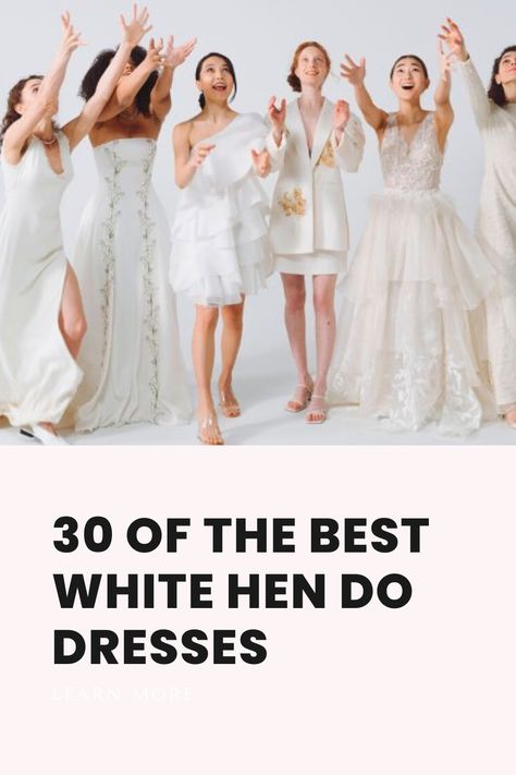 Looking for the perfect white dress for your hen party? Discover the best dresses for every style and budget, and get ready to bring a splash of glam to your hen!😍 Hen Do Dress, Hens Party Outfit, White Hen Party Dress, Hen Do Outfit Ideas, Ireland Dress, Dress Code Outfits, White Hen, Classy Hen Party, Hen Do Outfits