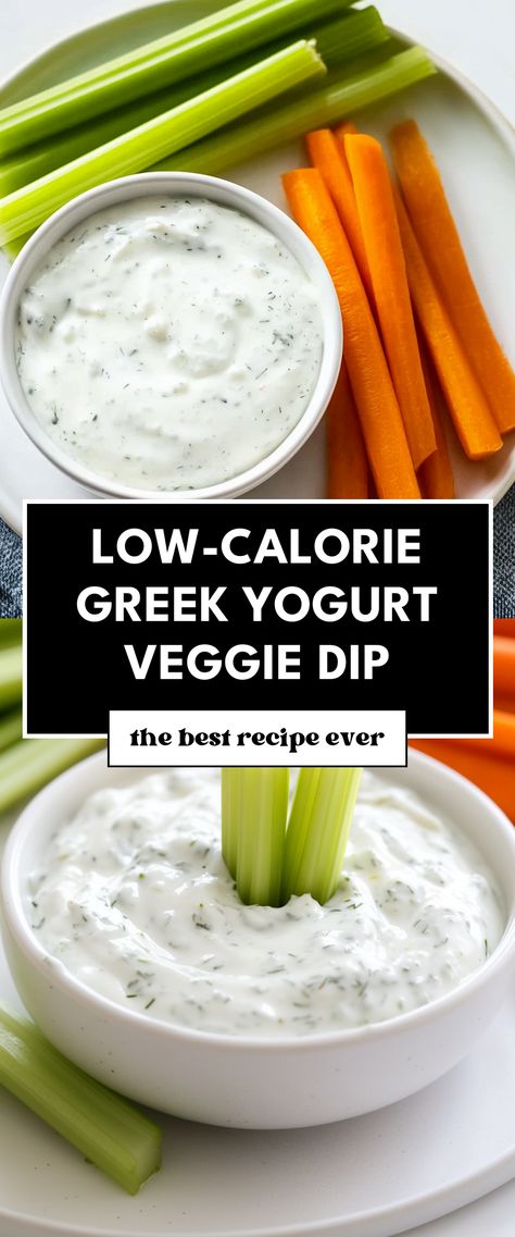 Image for Low-Calorie Greek Yogurt Veggie Dip Low Calorie Veggie Dip, Low Calorie Dipping Sauce, Low Calorie Vegetable Recipes, Low Calorie Dips, Yogurt Veggie Dip, Greek Yogurt Veggie Dip, Low Calorie Sauces, Vegetarian Sauces, Low Calorie Vegetables