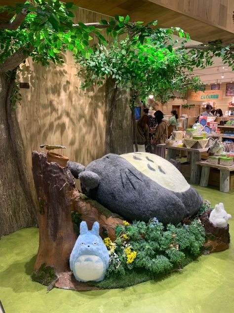 Ghibli Places, Studio Ghibli Core Aesthetic, Studio Ghibli Store, Studio Ghibli Real Life Places, Ghibli Store, Ghibli Core, Totoro Plush Aesthetic, Studio Ghibli Party, Studio Ghibli Store Japan