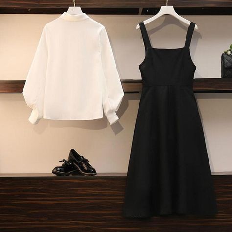 Dresses Length: Mid-CalfCollar: Turn-down CollarPant Closure Type: Zipper FlyMaterial: CottonMaterial: PolyesterClosure Type: Single BreastedStyle: CasualSleeve Style: lantern SleeveDecoration: ButtonSize: M L XL XXL 3XL 4XL Size/cm Length Bust Sleeve Shoulder Skirt length Waist M 60 92 60 37 99 72 L 61 98 61 38 100 78 XL 62 104 62 39 101 84 XXL 63 110 63 40 102 90 3XL 64 116 64 41 103 96 4XL 65 122 65 42 104 102 Lady Outfits, Slip Dress Outfit, Gaun Fashion, Dress Sets, Office Dresses For Women, Office Outfits Women, Elegant Office, Black Slip Dress, Sling Dress