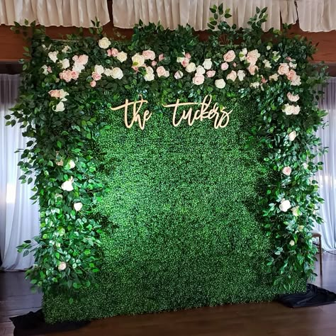 Greenery Wall Wedding, Backdrop Greenery, Boxwood Backdrop, Greenery Wall Decor, Hedge Wall, Wedding Photo Walls, Prom Backdrops, Greenery Background, Picture Backdrop