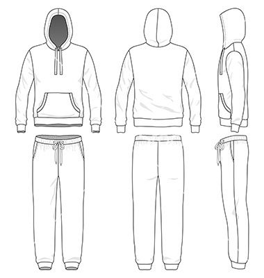 Sweat suit on VectorStock Suit Template, Mens Sweat Suits, Suit Drawing, Clothing Templates, Logos Retro, Flat Drawings, Fashion Design Template, Fashion Drawing Sketches, Sweat Suit