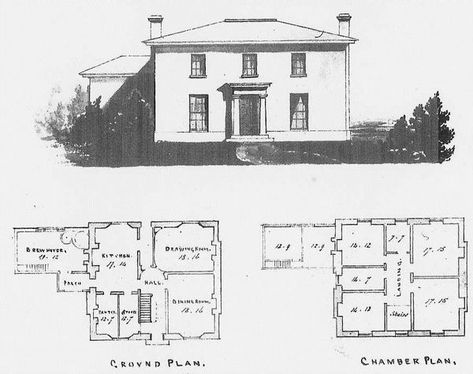 Herringham Rectory Georgian Farmhouse Floor Plans, Georgian House Plans Layout, English Farmhouse Floor Plans, Georgian Floor Plans, Borley Rectory, Georgian Rectory, Georgian House Plans, House Plans Uk, Georgian Houses