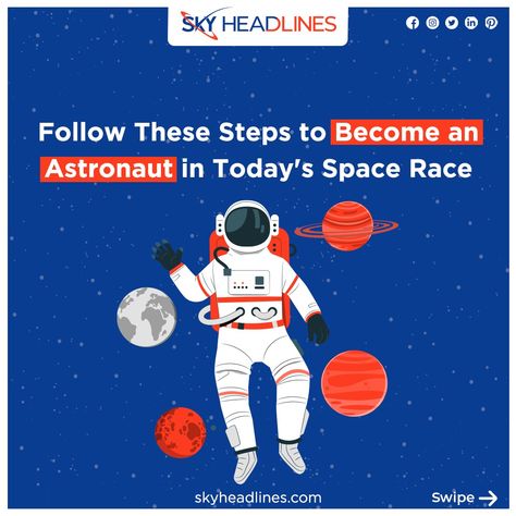 How To Become An Astronaut: A Step-By-Step Guide! Astronaut Study, How To Become An Astronaut, Astronautical Engineering, Astronaut Training, Astronauts Walking On The Moon, Space Technology, Space Race, Career Path, Space Travel