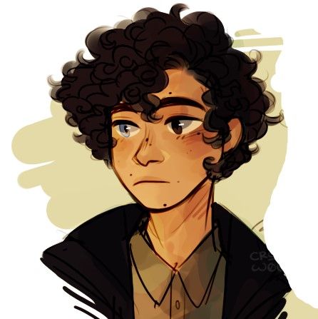 The art isn't mine, just something I found and cropped from elsewhere on Pinterest. A Drawing, Green Eyes, Ideas Style, Home Ideas, Curly Hair, Style Inspiration, Green, Hair, Black