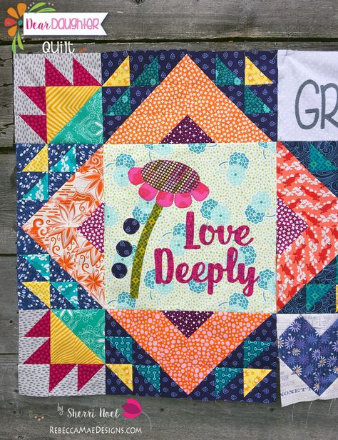 dear daughter block of the month quilt pattern Tshirt Quilt Diy, Quilt Sampler, African American Quilts, Letter To My Daughter, Tshirt Quilt, Dear Daughter, American Quilt, Quilting Room, Woo Hoo