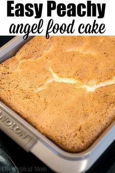 Fat Free Cake, Cake With Fruit, Angel Food Cake Desserts, Angel Food Cake Mix Recipes, Cake Fruit, Peach Cake, Peach Recipe, Dessert Ingredients, Cake Mix Recipes