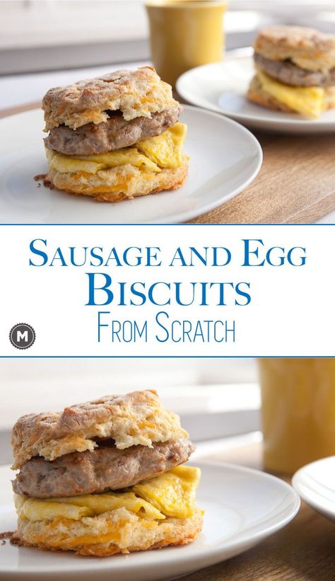 Sausage and Egg Biscuits - Sometimes it's important to slow down and these made-from-scratch sausage and egg sandwiches will make sure you enjoy breakfast. Plus, learn my tip for excellent homemade breakfast sausage! Sweet And Spicy Sausage, Sausage Egg Biscuit, Biscuit Recipe No Milk, Quick Biscuit Recipe, Biscuit Recipes Dinner, Southern Biscuits Recipe, Breakfast Hacks, Cheddar Cheese Biscuits, Cheddar Biscuit